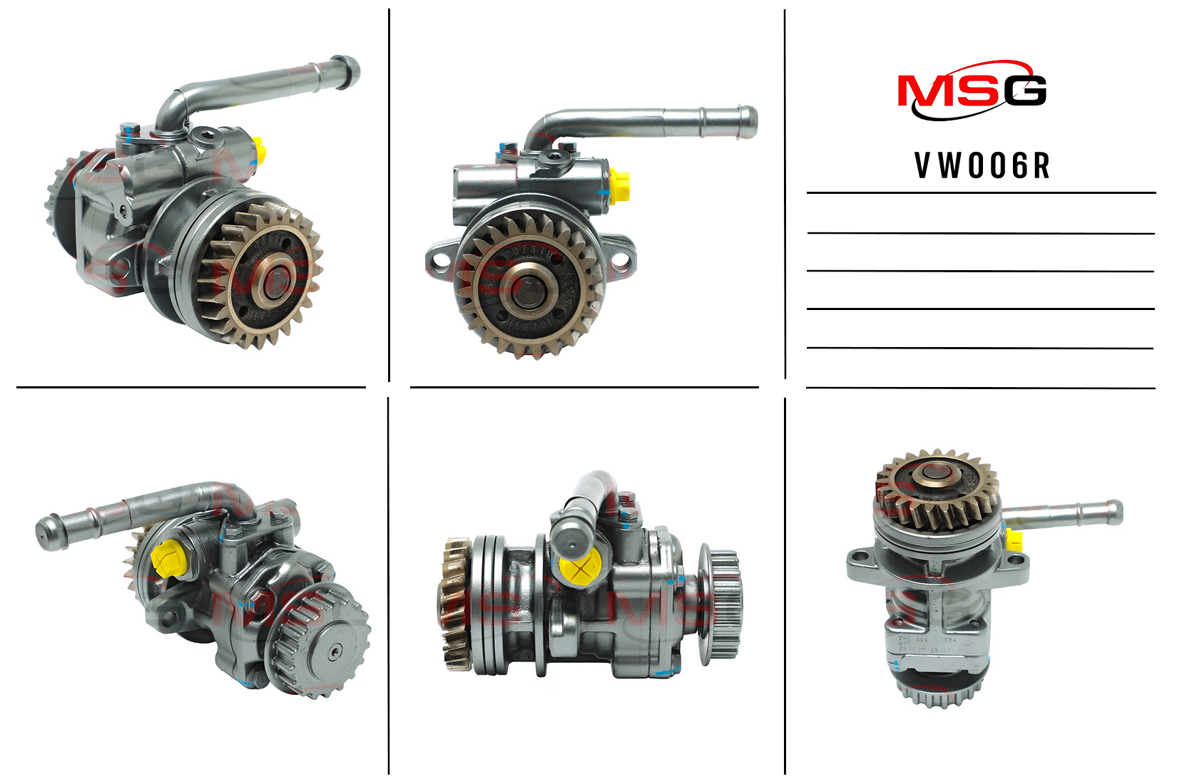 Насос ГУР VW multivan v 03-09,touareg 03-10,transporter v 03-09,transporter v  03-09  Rebuilding - MSG VW006R