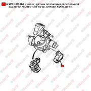 Датчик положения дроссельной заслонки peugeot 306 (93-03), citroen xsara (00-05) - WENDERW WEKR0669