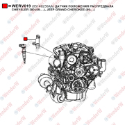 Датчик положения распредвала chrysler 300 (09-…), jeep grand cherokee (09-...) - WENDERW WERV019