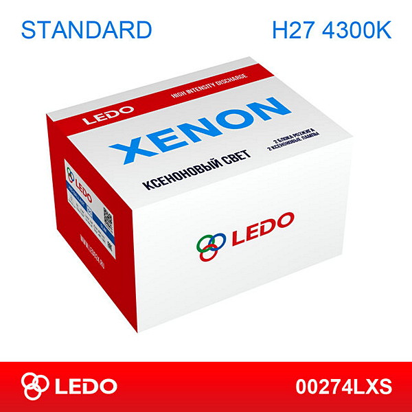 Комплект ксенона H27 4300k ledo 12V - LEDO 00274LXS
