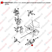 Опора двигателя mitsubishi outlander (03-09) - WENDERW WEPP028