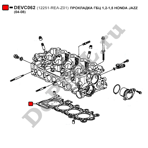 Прокладка гбц 1,2-1,5 honda jazz (04-08) - DePPuL DEVC062