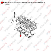 Прокладка гбц 1,8 mazda 5 (05-10), 6 (02-07) - WENDERW WEPC074