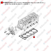 Прокладка гбц 1,8l audi a3 (13-..), a4 (07-15), a5 (08-16), a6 (11-..), q5 (08-..) - WENDERW WEPC019