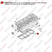 Прокладка гбц 2,0l audi a4 (00-04), skoda octavia (04-13), vw passat b6 (05-10) - WENDERW WEPC023
