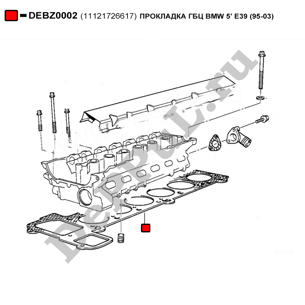 Прокладка гбц bmw 5 e39 (95-03) - DePPuL DEBZ0002