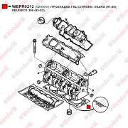 Прокладка гбц citroen  xsara (97-00), peugeot 306 (93-03) - WENDERW WEPR0212