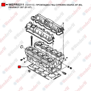 Прокладка гбц citroen xsara (97-00), peugeot 307 (01-07) - WENDERW WEPR0211