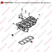 Прокладка гбц mitsubishi l200 (kb) (06-16) - WENDERW WEPC006