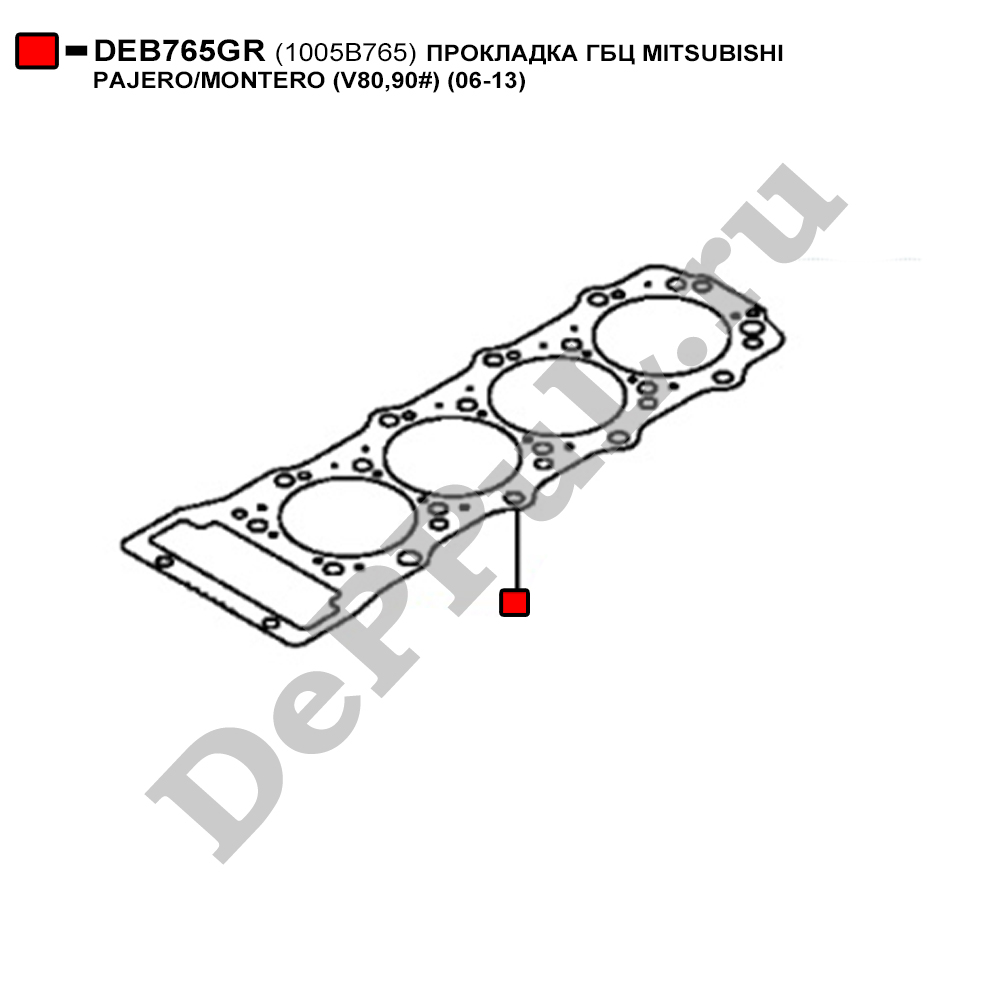Прокладка гбц mitsubishi pajero/montero (v80,90) (06-13) - DePPuL DEB765GR