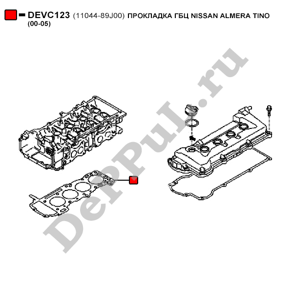 Прокладка гбц nissan almera tino (00-05) - DePPuL DEVC123