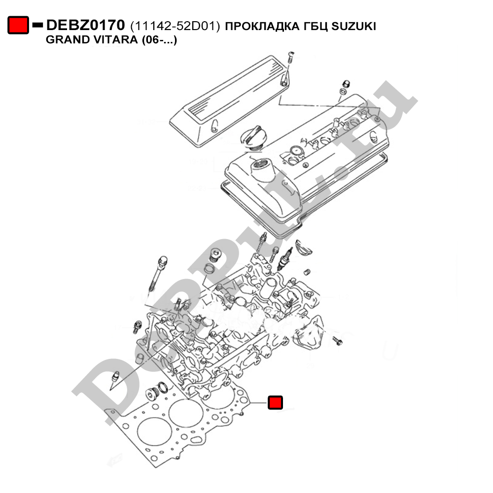 Прокладка гбц suzuki grand vitara (06-...) - DePPuL DEBZ0170