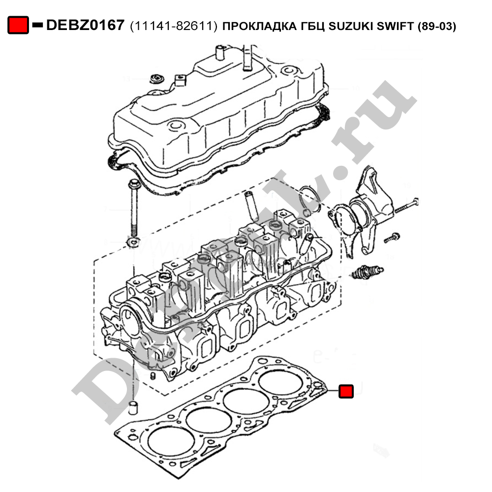 Прокладка гбц suzuki swift (89-03) - DePPuL DEBZ0167
