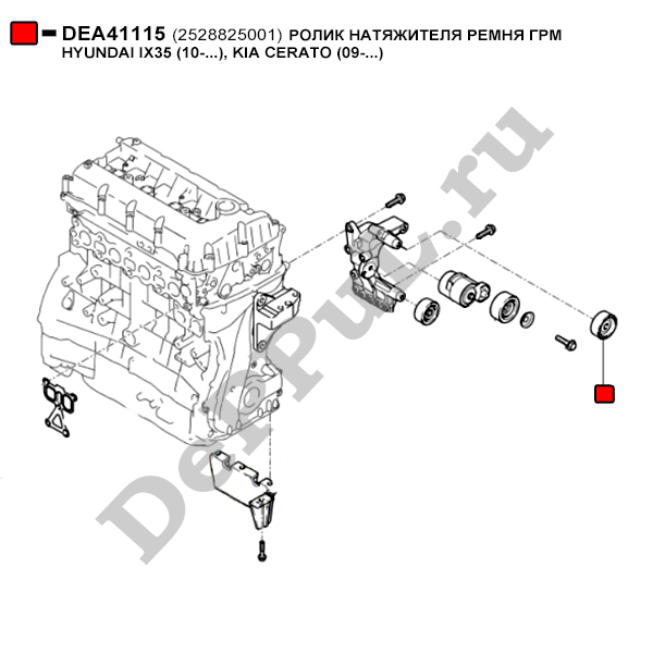 Ролик натяжителя ремня грм hyundai ix35 (10-...), kia cerato (09-...) - DePPuL DEA41115