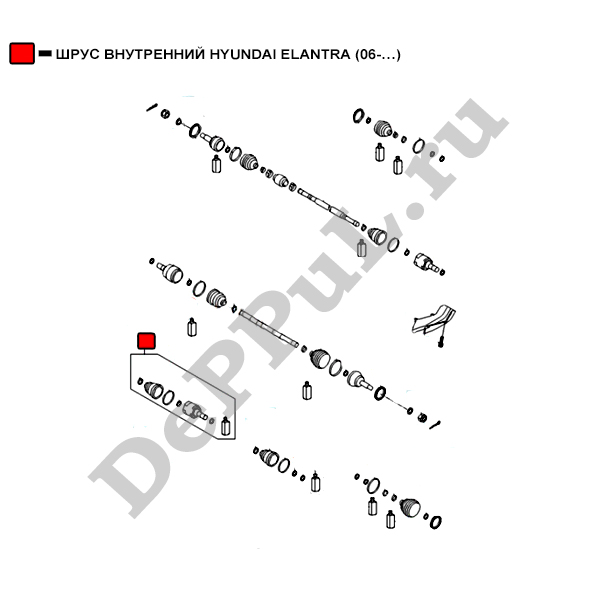 Шрус внутренний hyundai elantra (06-…) - DePPuL DERC155