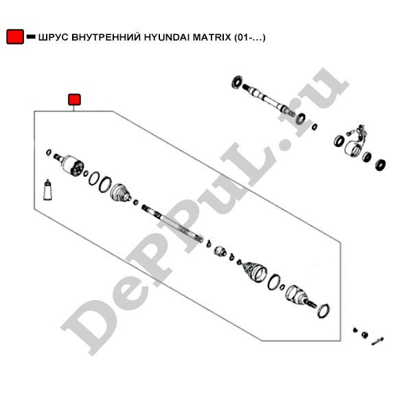 Шрус внутренний hyundai matrix (01-…) - DePPuL DERC158