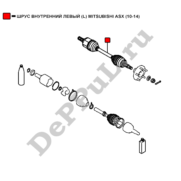 Шрус внутренний левый (l) mitsubishi asx (10-14) - DePPuL DERC121