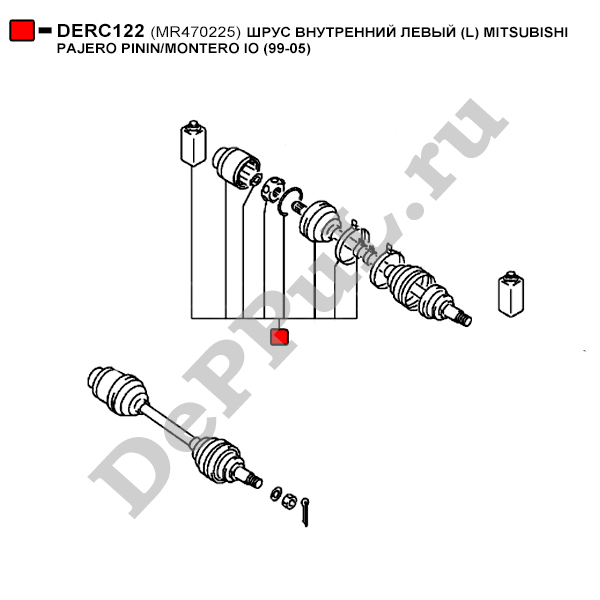 Шрус внутренний левый (l) mitsubishi pajero pinin/montero io (99-05) - DePPuL DERC122