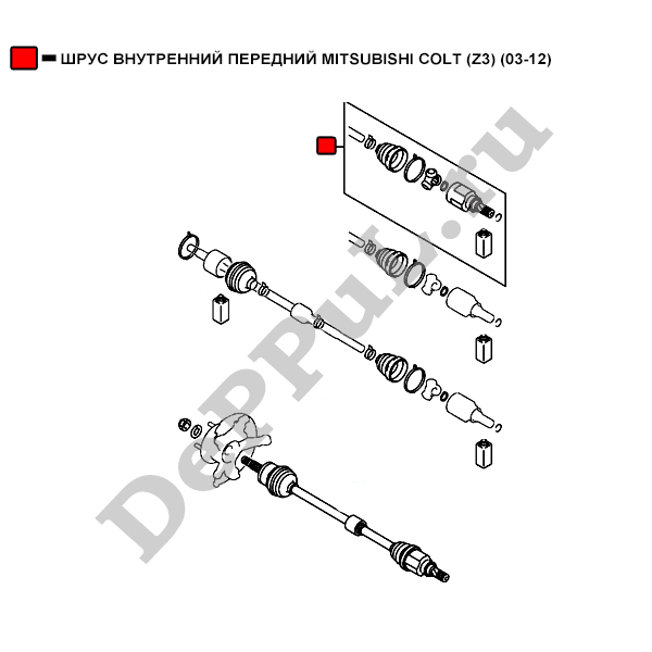 Шрус внутренний передний mitsubishi colt (z3) (03-12) - DePPuL DERC130