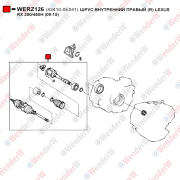 Шрус внутренний правый (r) lexus rx 350/450h (09-15) - WENDERW WERZ126