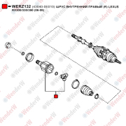 Шрус внутренний правый (r) lexus rx300/330/350 (06-08) - WENDERW WERZ132