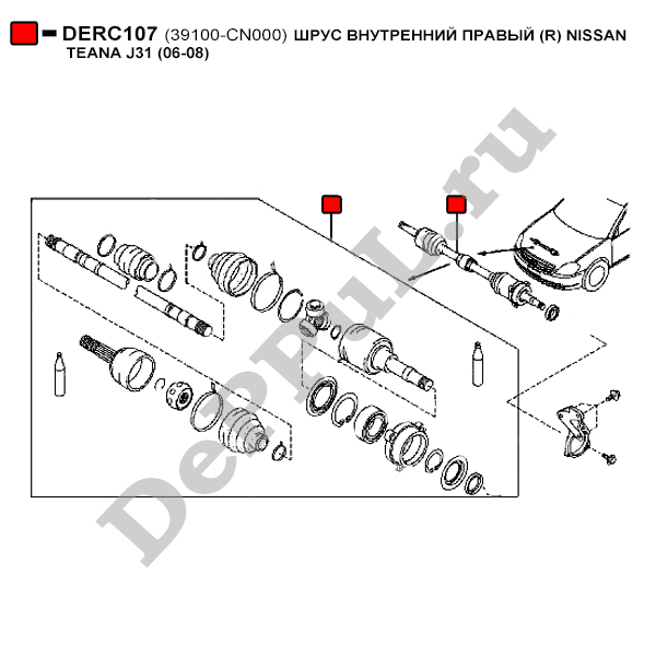 Купить Шрус Ниссан Теана J32