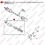 Шрус внутренний правый (r) toyota avensis i (97-03) - WENDERW WERZ134