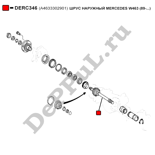 Шрус наружный mercedes w463 (89-...) - DePPuL DERC346