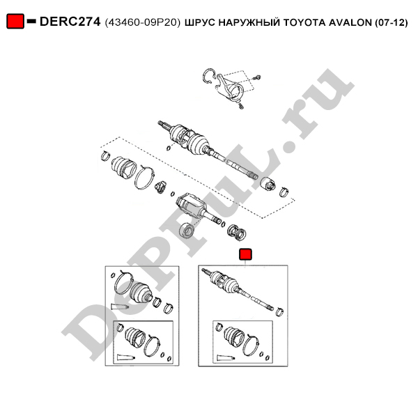 Шрус наружный toyota avalon (07-12) - DePPuL DERC274
