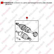 Шрус наружный toyota land cruiser 100 (03-07) - WENDERW WERZ219