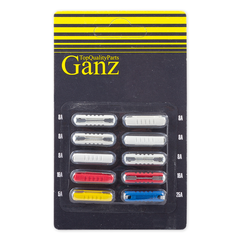 Предохранители цилиндрические ВАЗ 2101-09 10шт - GANZ GRP15005