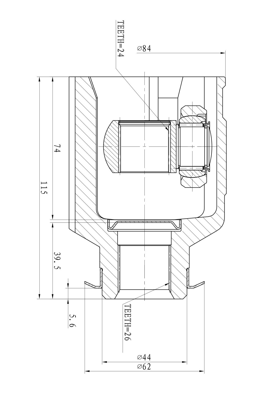 Шрус внутренний правый 24x44x26 hyundai ix35tucson 10my 2009-2015 GANZ                GIK04029