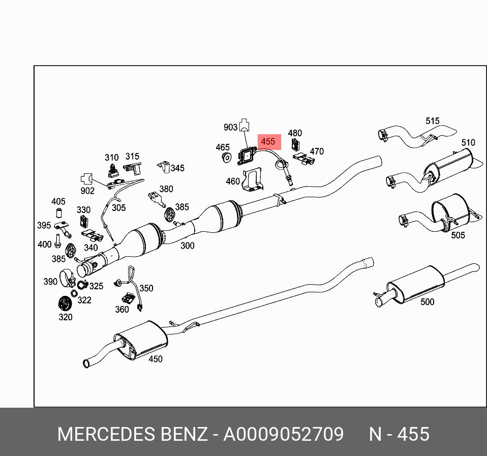 Датчик NOx - Mercedes A0009052709