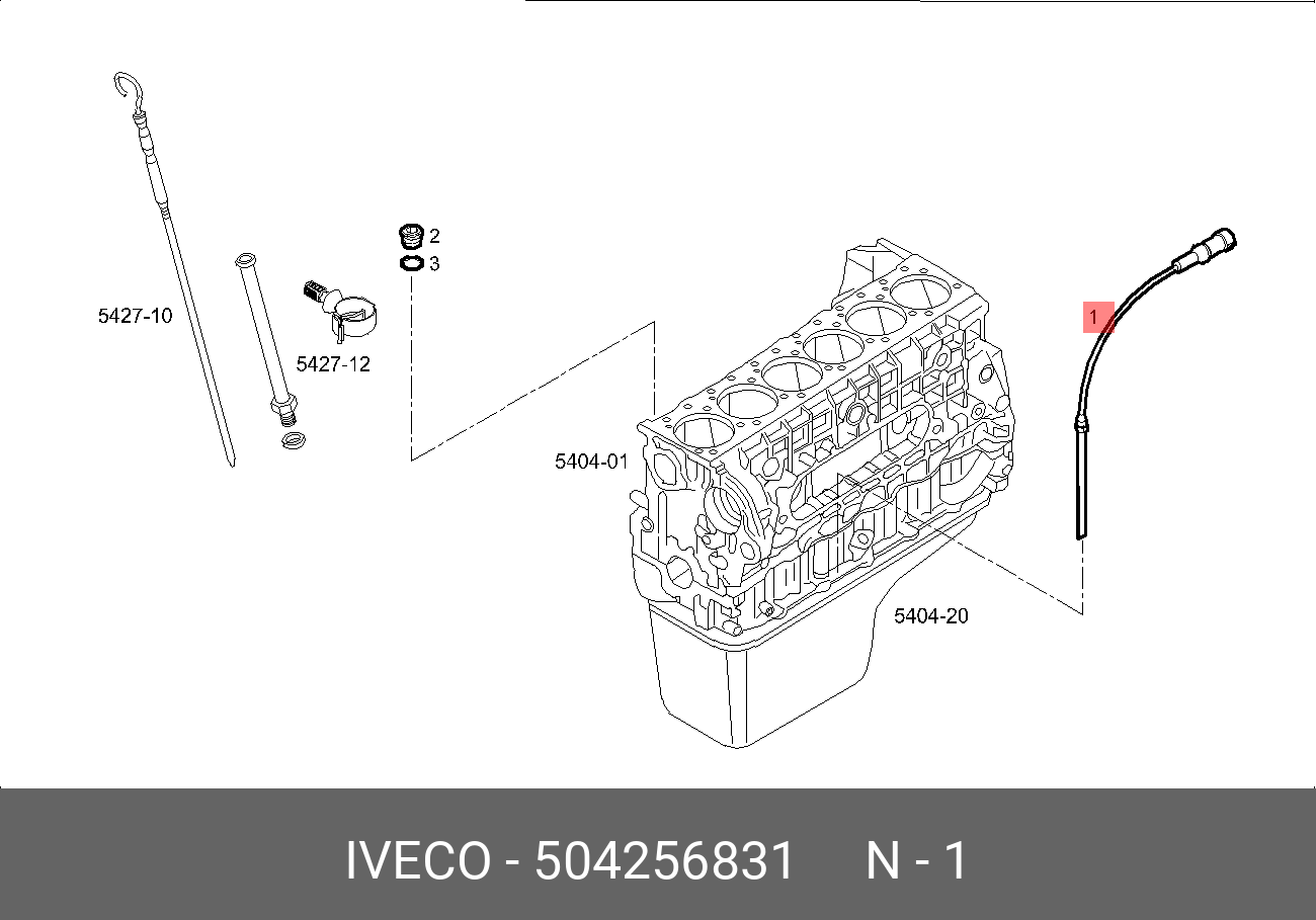 Датчик уровня масла stralis - Iveco 504256831