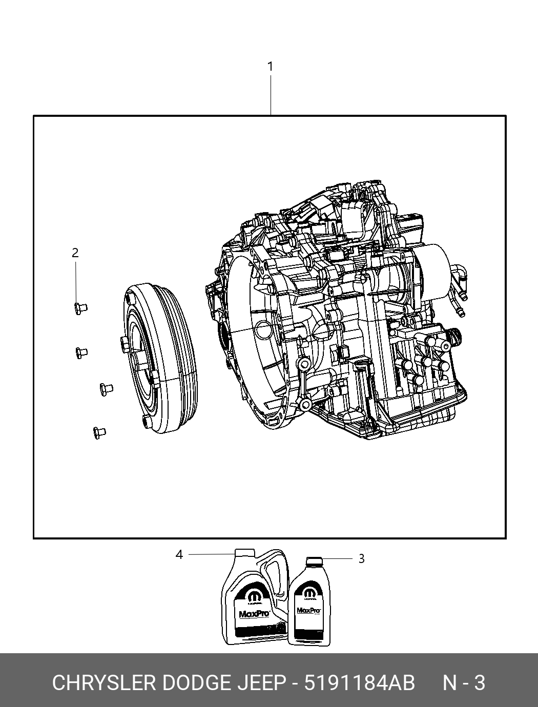 Масло трансмиссионное для вариаторов cvtf+4 (0,946мл.) - Chrysler 05191184AB