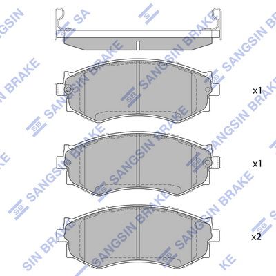 Колодки тормозные дисковые | перед | - Sangsin SP2034