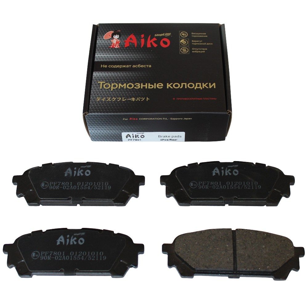 Колодки тормозные дисковые - Aiko PF7801