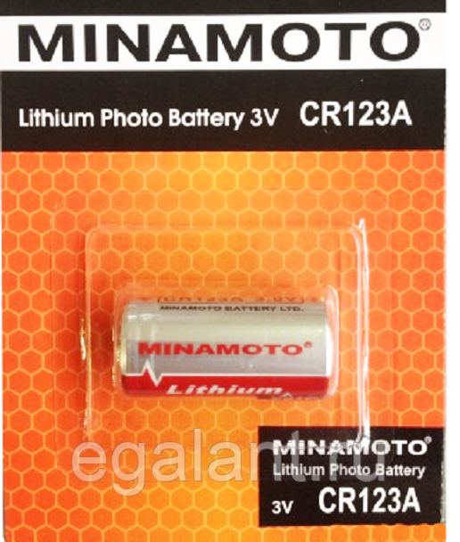 Батарейкa cr123 Minamoto 1/card (Элемент питания). - Auto-GUR CR123A