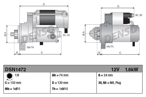 Стартер - Denso DSN1472