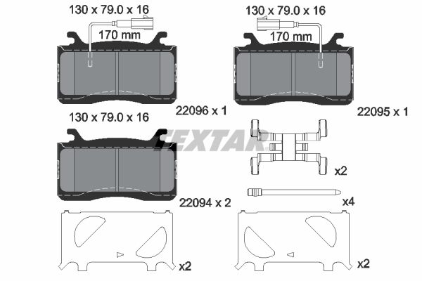 Колодки тормозные дисковые | перед | - Textar 2209401