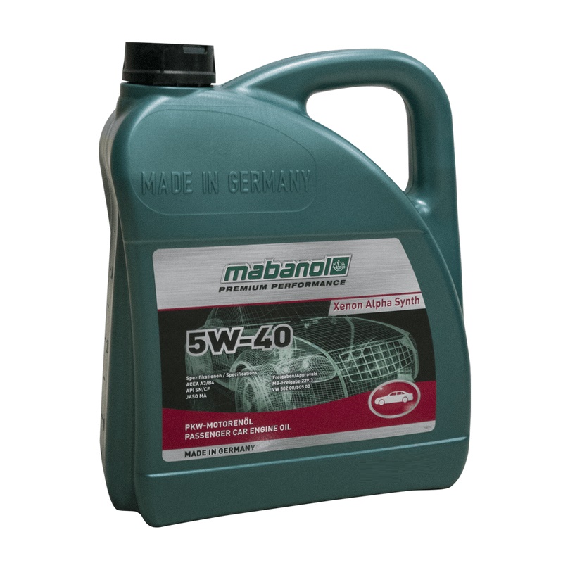 Масло моторное синтетическое Xenon Alpha Synth 5w-40, 4л - Mabanol 4260420490010