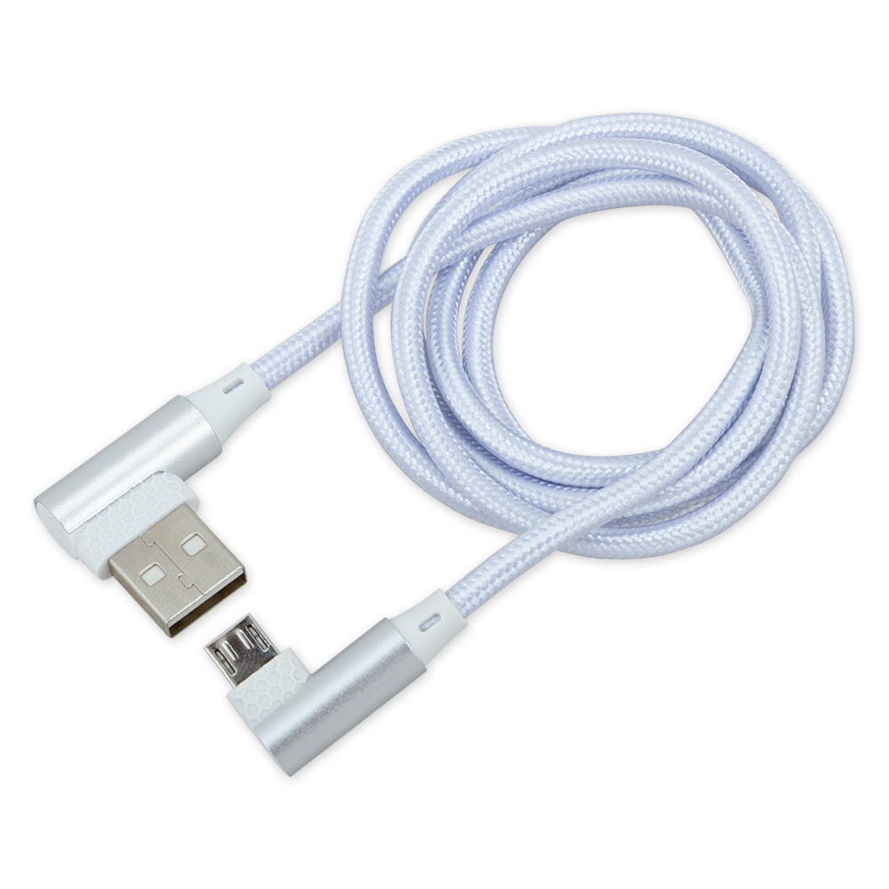 Дата-кабель зарядный Micro USB Белый (угловой) - ARNEZI A0605030