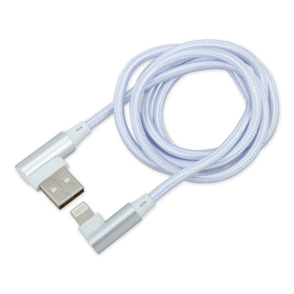 Дата-кабель зарядный iPhone 6/7/8/x Белый (угловой) - ARNEZI A0605031