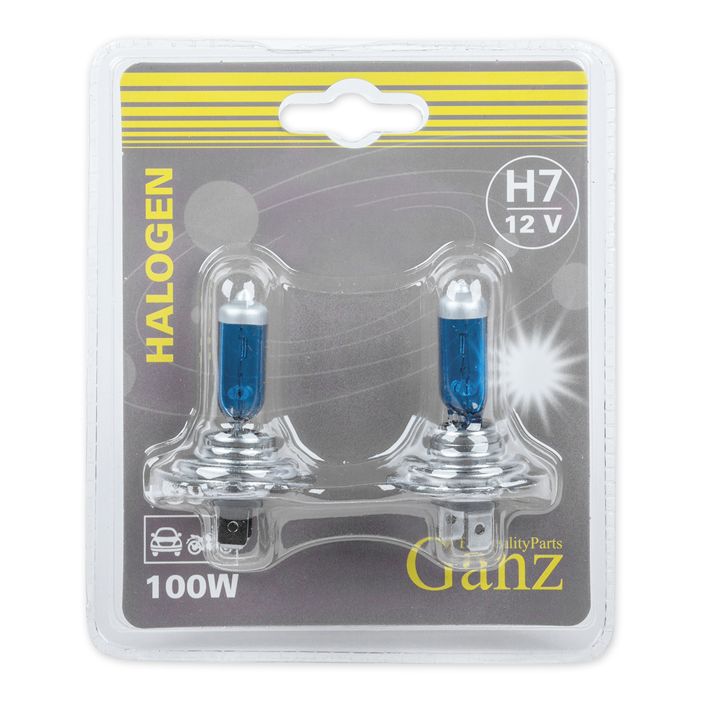 Лампа 12V H7 100w +50% PX26d 5000k  2 шт. блистер - GANZ GIP06057