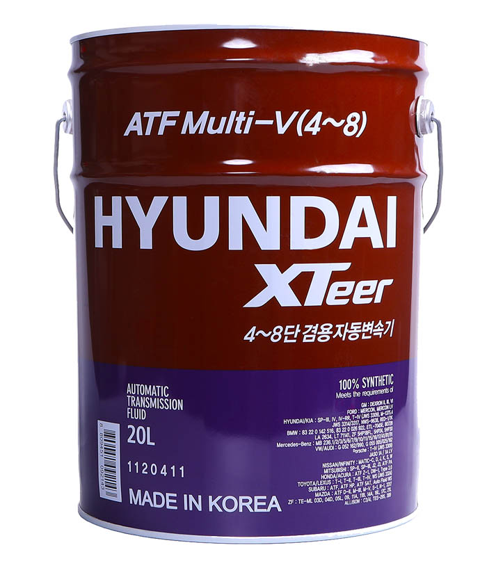 ATF Multi V, 20 л, dexron II, iii, Трансмиссионное масло для акпп - HYUNDAI XTeer 1120411