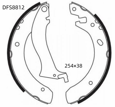 Колодки тормозные барабанные - DOUBLE FORCE DFS8812