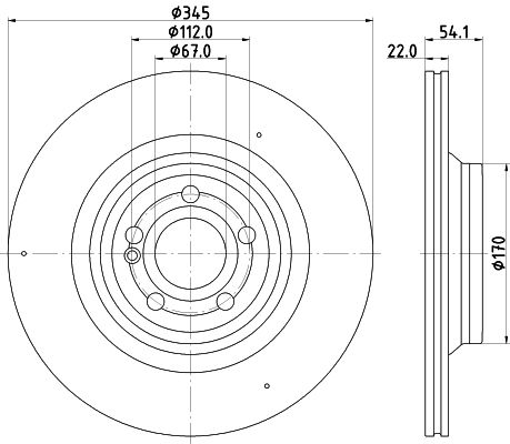 Диск тормозной - Hella 8DD 355 132-321