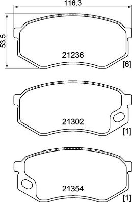 Колодки тормозные дисковые | перед | - Brembo P 54 064