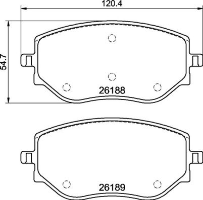 Колодки тормозные дисковые | перед | - Brembo P 68 073