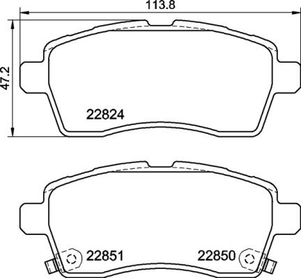 Колодки тормозные дисковые | перед | - Brembo P 79 037